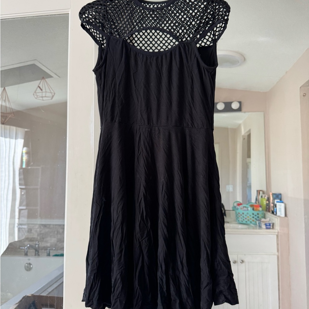 Killstar Black Women's Fishnet Dress